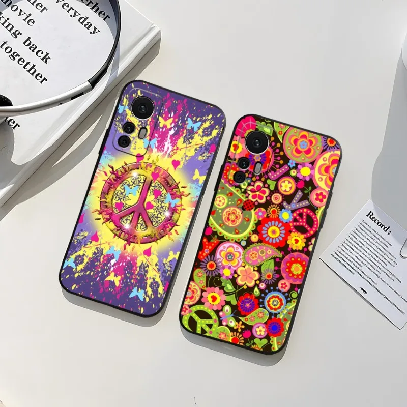 Hippie Psychedelic Art Peace Phone Case For Xiaomi POCO F3 X3 GT M4 M3 X4 M5 X5 NFC 10Pro Redmi Note 11 11T 10 9 Pro Cover