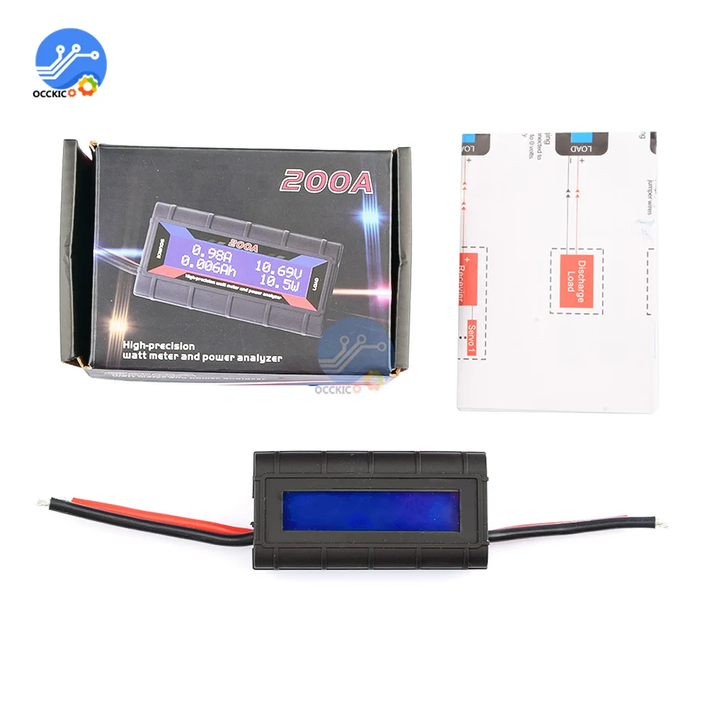 200A Voltmeter Ammeter RC Car Battery Tester Voltage Power Energy Electric Current Monitor Meter Digital Wattmeter DC 0-60V