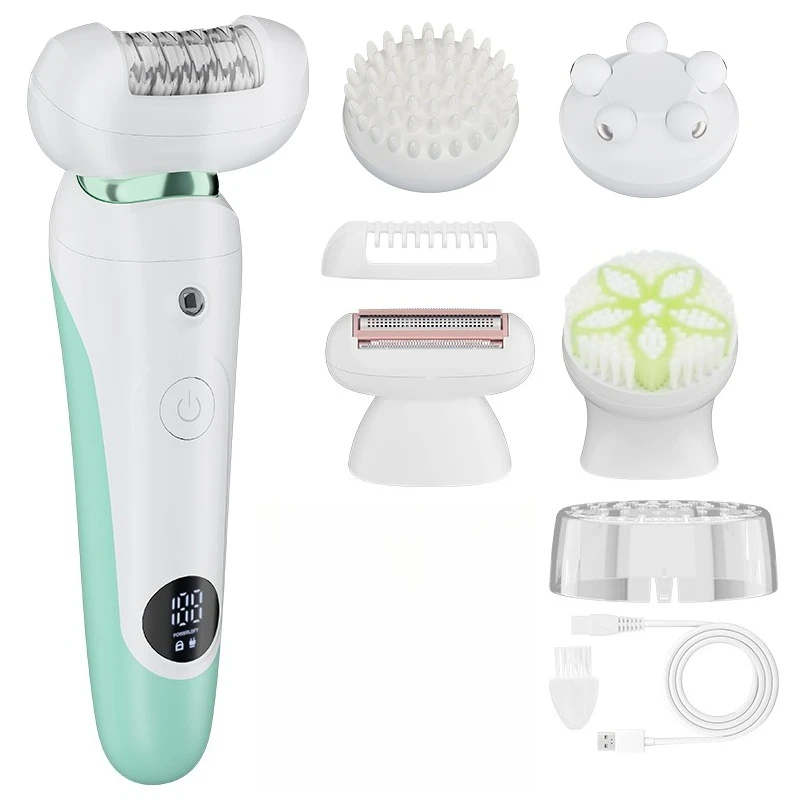 New 663 Lady Shaver 6 In1 Grooming Kit Painless IPX5 Waterproof Shaver for Women Body Lady Shaver