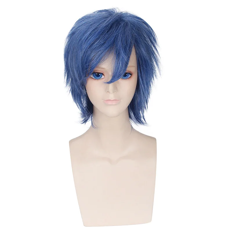 Blue Bob Cosplay Wig Short Anime Hair Synthetic Heat Resistant  Fiber Party Costume Wigs Cartoon Accessorries