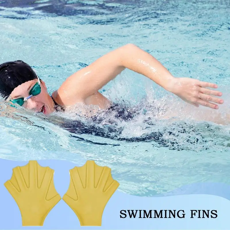 ว่ายน้ําPaddlesสําหรับLapว่ายน้ําซิลิโคนว่ายน้ําเทรนเนอร์เป็ดPaw Hand Paddles Buoyancy Aidสําหรับดําน้ําชายหาดดําน้ําดูปะการังออกกําลังกาย