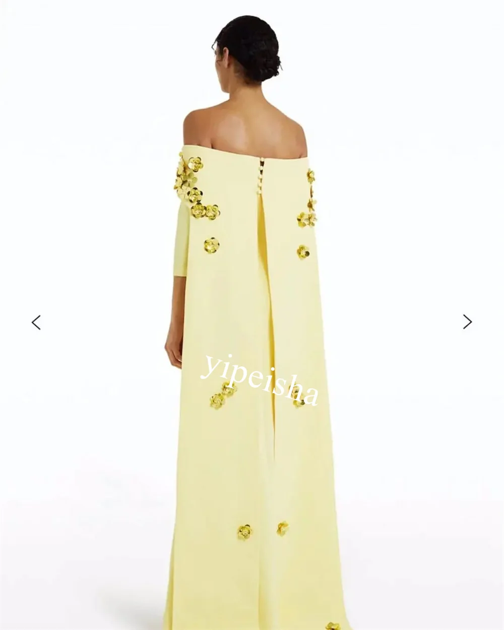 Customized Jersey Applique Beach Sheath Off-the-shoulder Bespoke Occasion Gown Midi Dresses Saudi Arabia