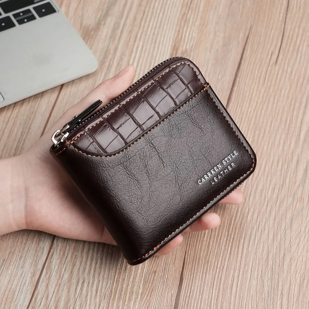 

1pc Fashionable Crocodile Patterned Wallet With Letter Print Portable Cash White-Collar Workers For Male College Work Business C