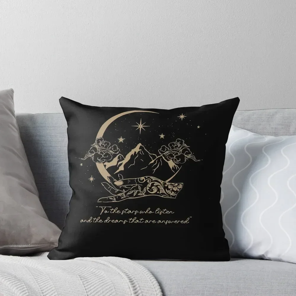 

To The Stars Who Listen Sweater Sarah Sweatshirt, Acotar sweatshirt, Night Court Velaris, Gift for her Throw Pillow