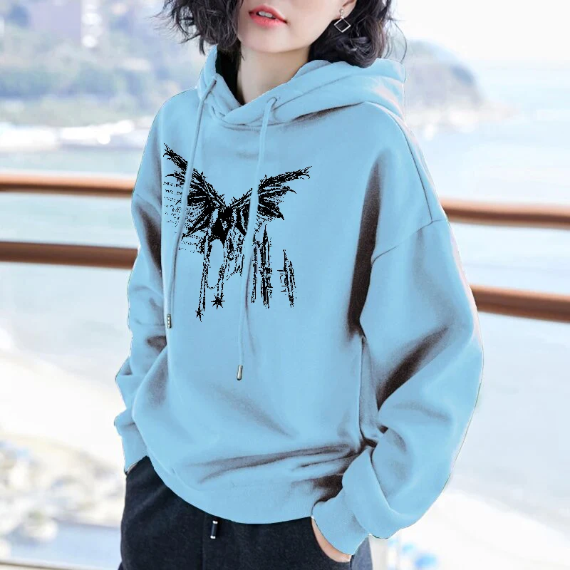 Harajuku Hip Hop Punk Sweatshirt Y2K Fashion Vintage Klassiekers Vrouwen Hoodie Casual Creatieve Comic Patroon Afdrukken Hoodies met capuchon