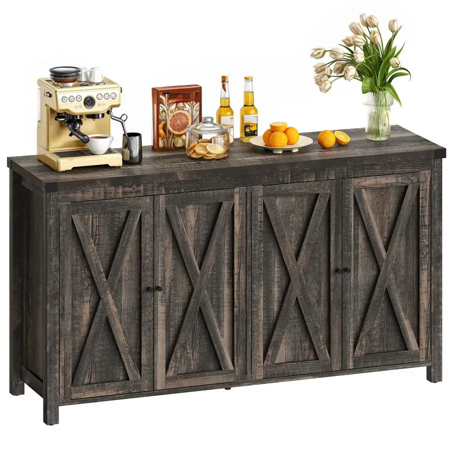 

Шкаф-буфет с местом для хранения вещей, 55-сервант Шкаф для хранения буфета с полками и дверцами, Шкафы для фермерского кафе-бара Кухня T