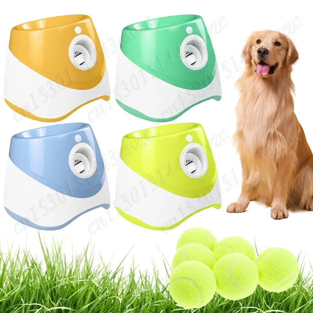 Dog Tennis Launcher Automatic Dog Ball Launcher Automatic Pet Dogs Chase Toy Fun Interactive Throw Catapult Pet Interactive Toy