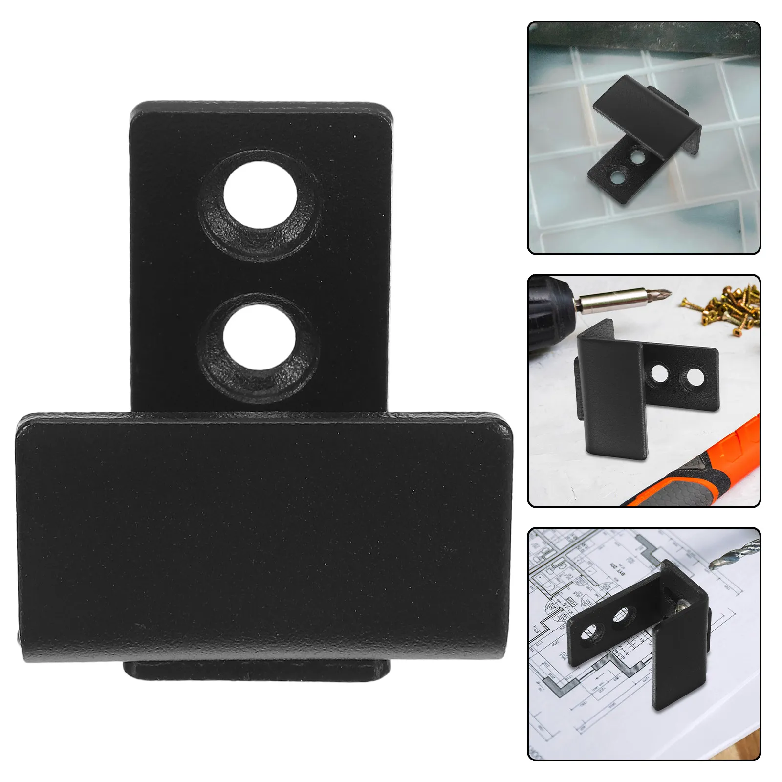Sliding Door Floor Guide Carbon Steel Adjustable Wall Mount Anti Collision Bottom Guide Stop Barn Door Hardware