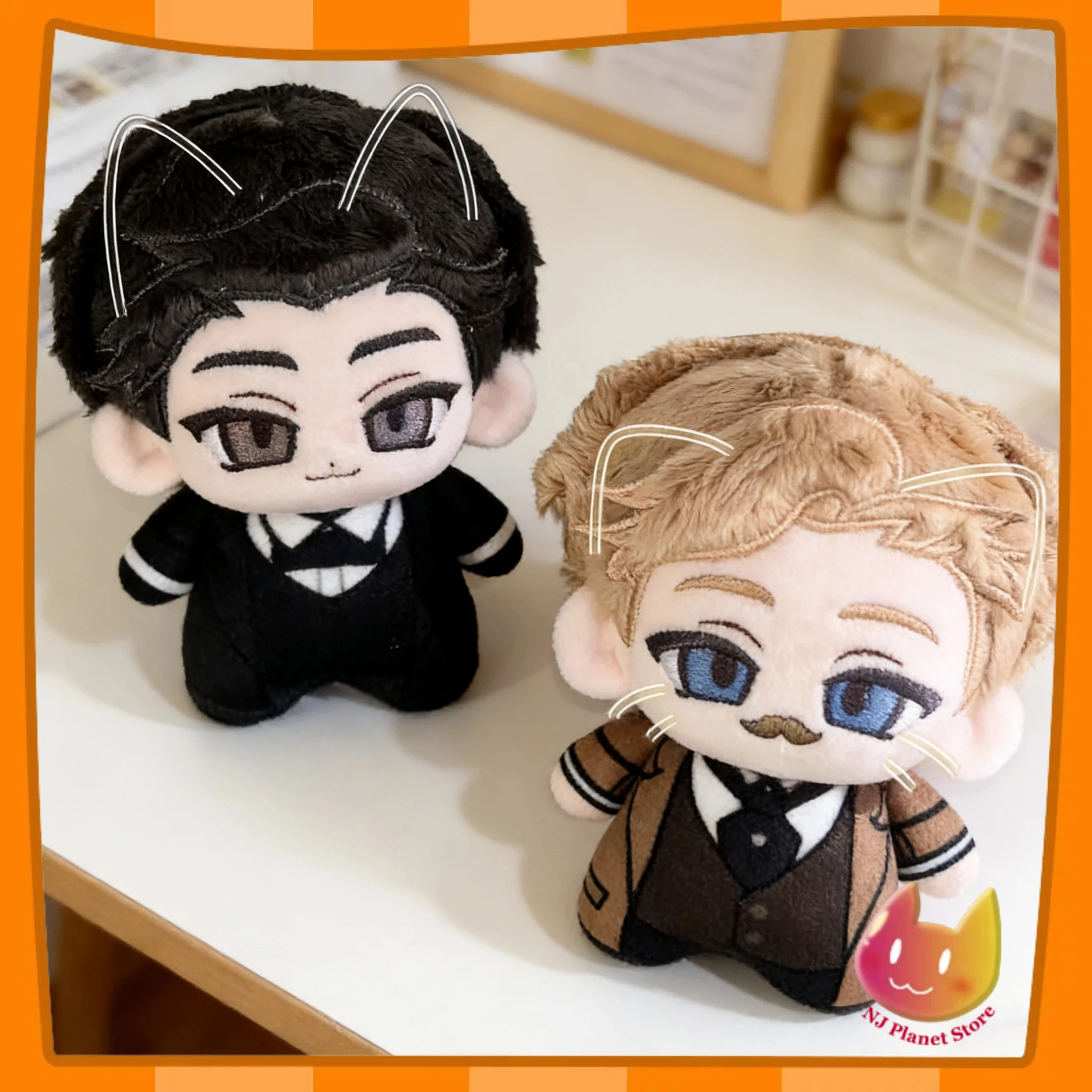 10cm Mini Doll Sherlock Mini Plush Doll Kawaii Stuffed Toy Anime Figure Cosplay Plushie Keychain Pendant Collection Gift
