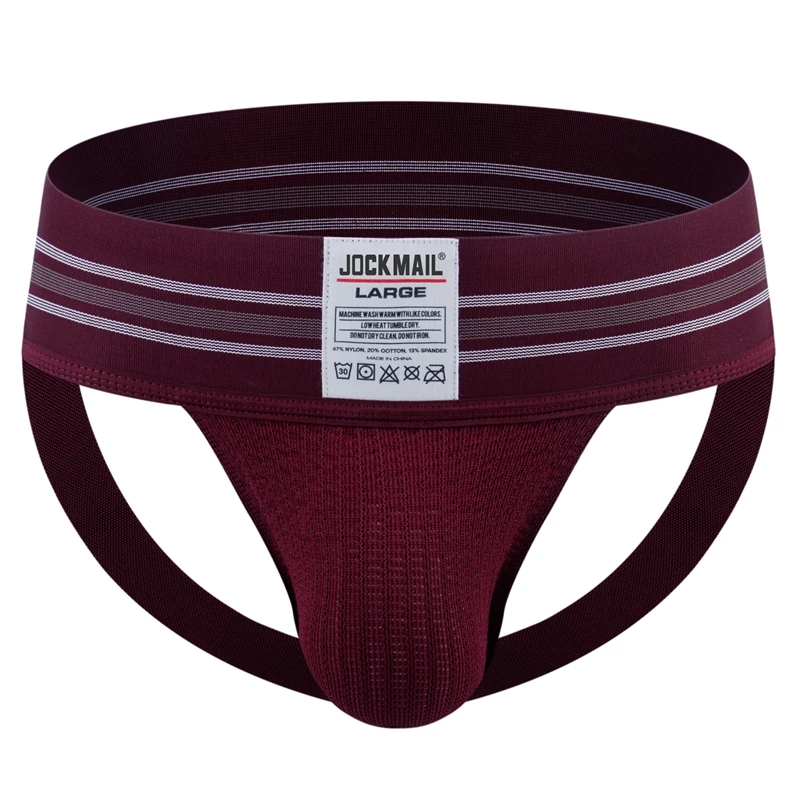 Men Sexy Jockstrap Thongs Underwear Lingerie Underpants Bikini G String Wide Waist Band Hombre Panties Men Athletic Supporters