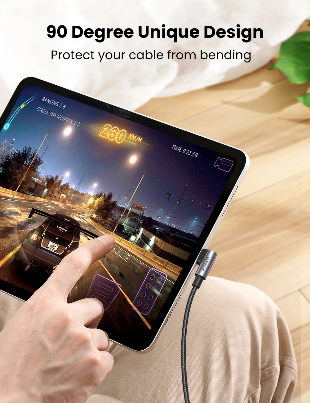 UGREEN PD 100W USB C Sang USB C Cáp Sạc Cho Samsung S10 S20 MacBook Pro iPad 2020 Nhanh Chóng 4.0 PD Nhanh Dây Sạc