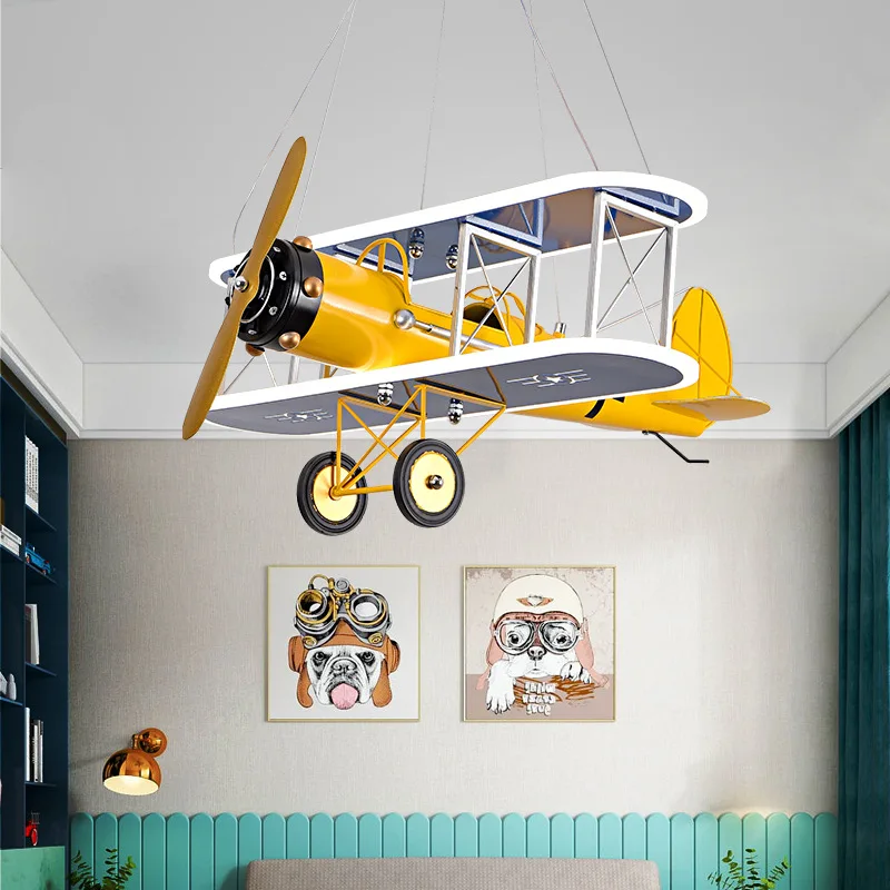 Creative Children Bedroom Decoration Pendant Lights LED Plane Shape Chandelier Lighting Interior Hanging Ceiling Lamps For Room