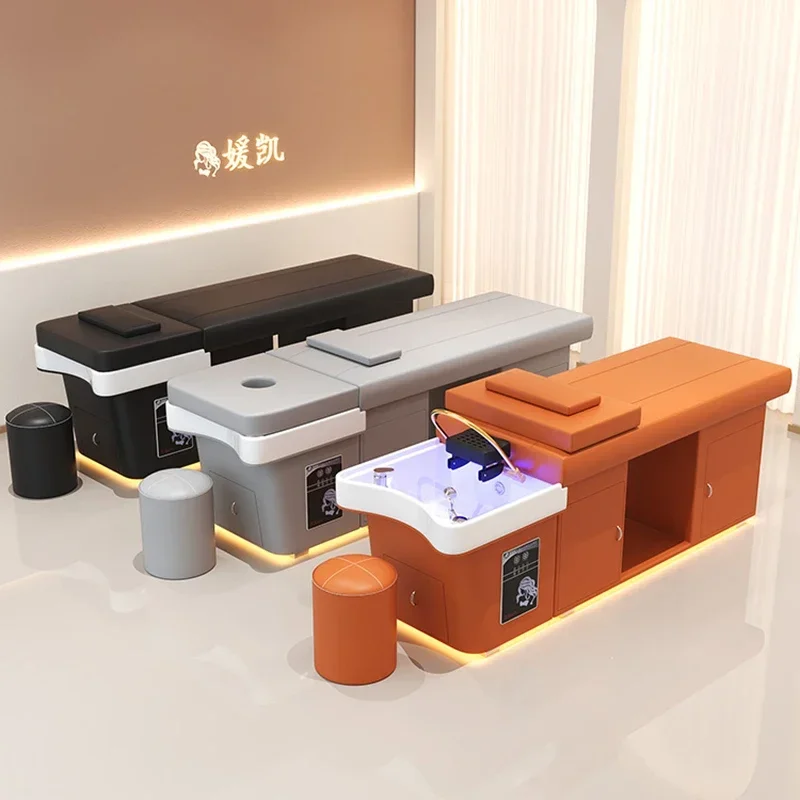 

Электрические массажные стулья с шампунем, водяной цикл, фумигация, умное светодиодное освещение, парикмахерская, стулья с шампунем, мебель для салона Silla FYSB