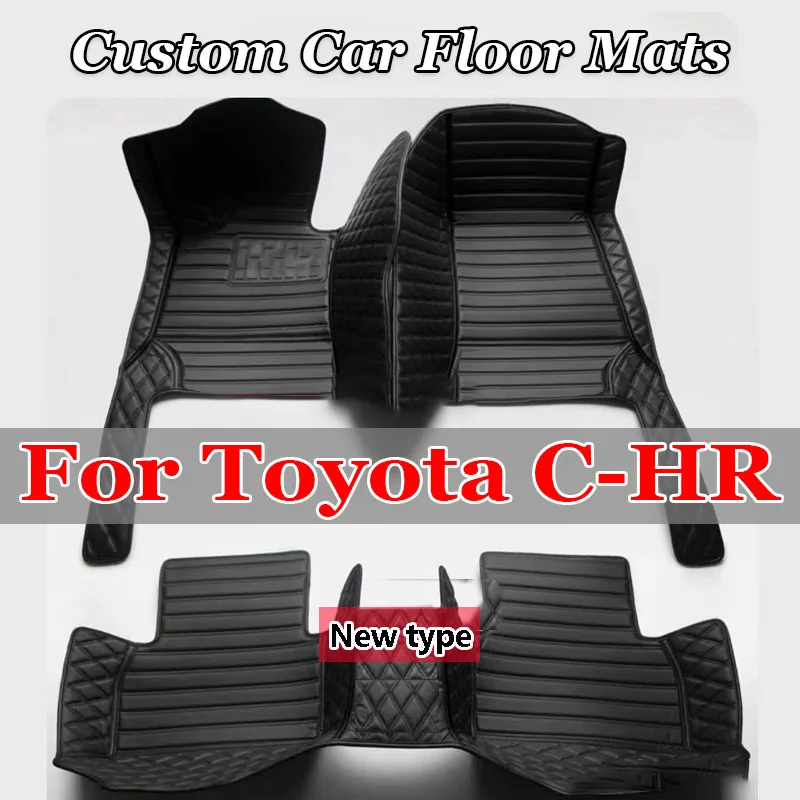 

Leather Car Floor mats for Toyota C-HR CHR 2016 2017 2018 2019 2020 Carpets Rugs Pads Interior Parts Accessories