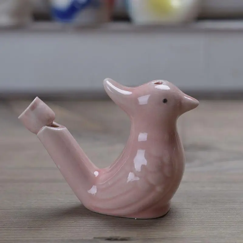 【BS】Ceramic Water Bird Whistles Cute Cartoon Animal Patterns Colorful Glaze Kids Educational Toys Party Favors Small Gifts