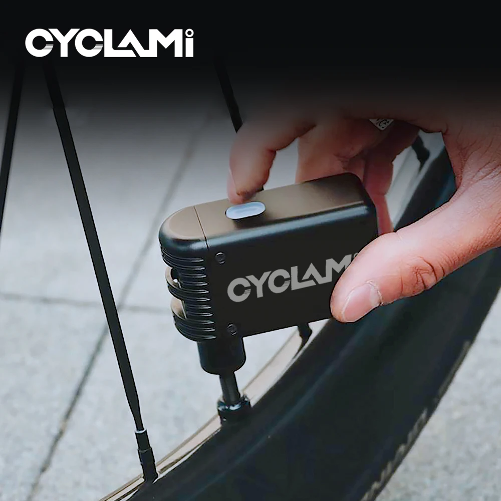 CYCLAMI A2 Mini Electric Air Pump Portable Bicycle Cordless FV AV Inflator Presta Schrader Valve Outdoor Road MTB Bike Aluminum