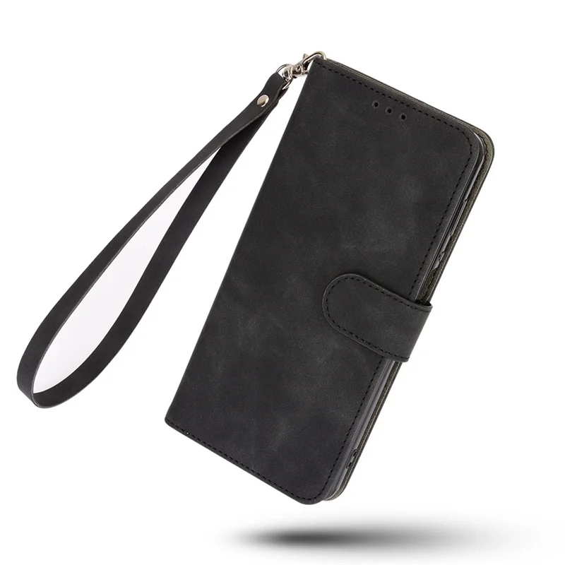 Wallet Hand Rope Magnetic Flip Leather Case For iPhone 15 15 Pro 15 Plus 15 Ultra Skin-friendly Cow Leather Mobile Phone Bags