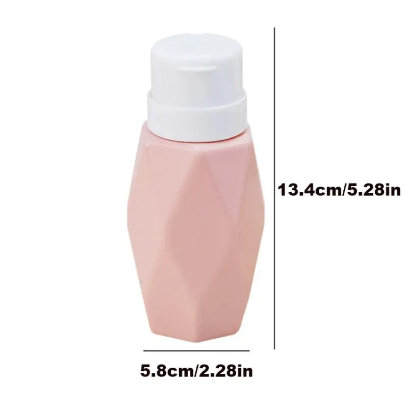 マニキュアプレスボトル洗浄水リムーバー回転ロックプレスボトル再利用可能な空ボトルポータブルクリーナーマニキュアサロン