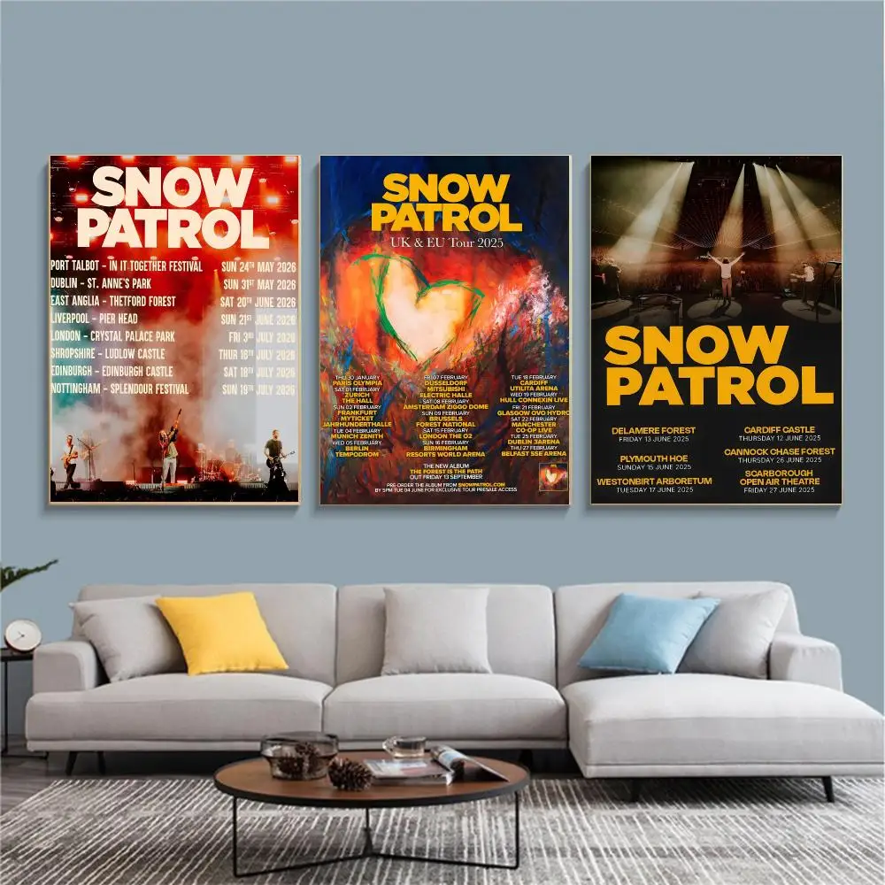 band S-Snow Patrol-L Painting Calligraphy Nature Inspired Artwork for Living Room  Home Decoration