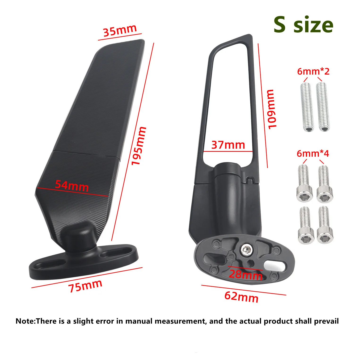 For Yamaha R15V3 R25 R3 R1 R1S R125 YZF Side Mirrors Modified Wind Wing Rotating Espelhos Moto Espejo Retrovisor Rearview Mirror