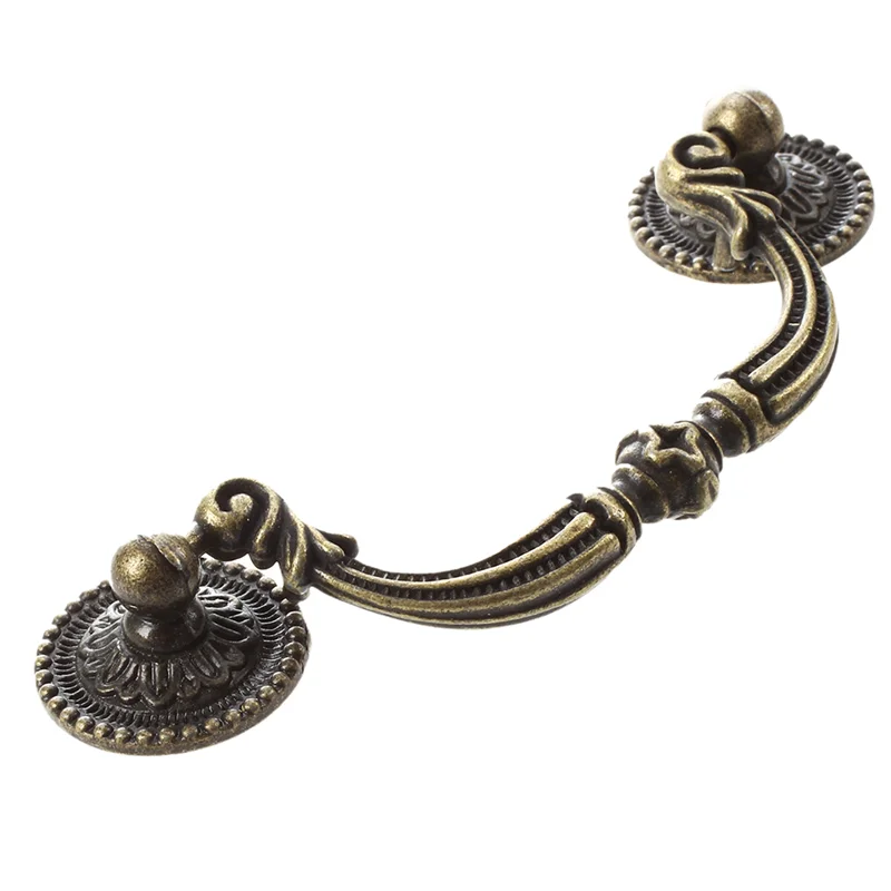 PHFU-8X مقابض درج باب الخزانة النحاسية العتيقة 100 مم #2