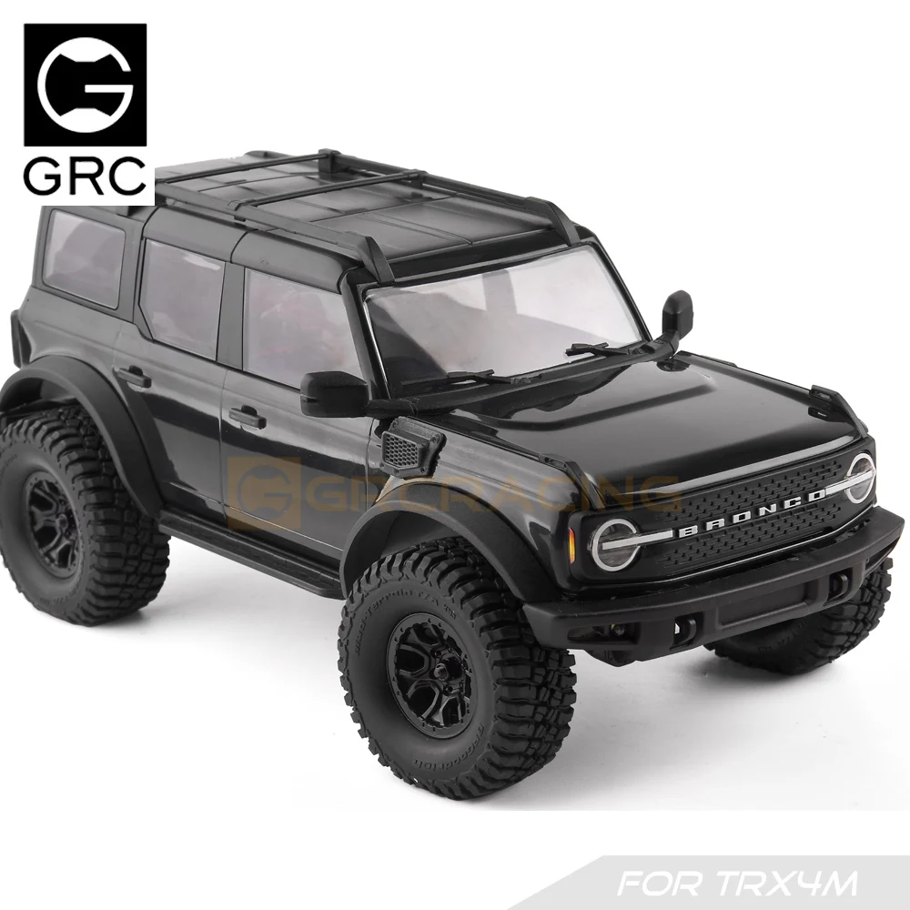 Preto impressão 3d estéreo capô do motor entrada de ar para trax Trx-4m 1/18 bronco trx4m rc rastreador carro atualizado peças grade de entrada de ar