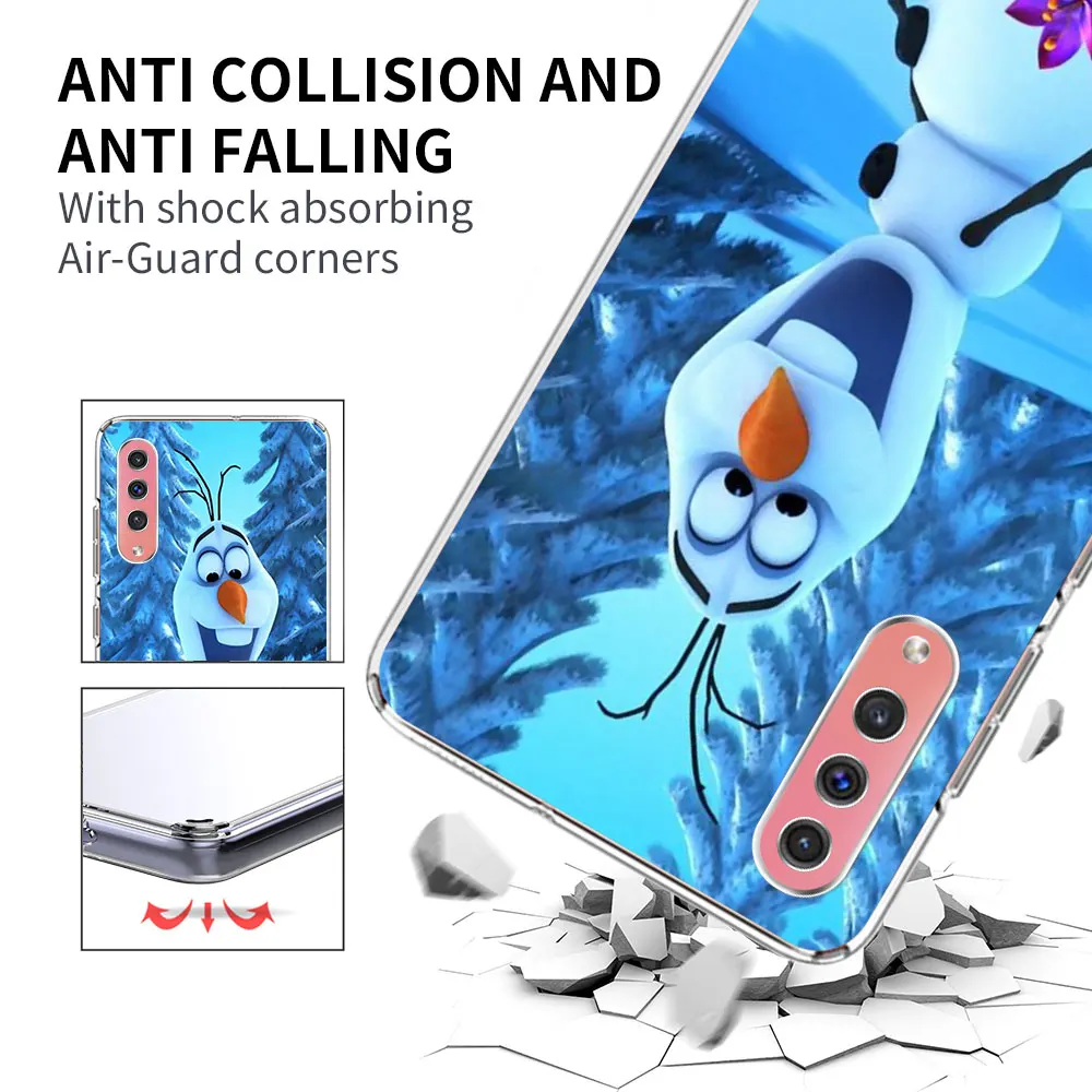 Frozen Olaf Elsa Anna Case for Samsung Galaxy A40 A30s A50 A50s A70 A70s A20e A7 A10 A6 A04s A03s A10s Transparent Phone Cover