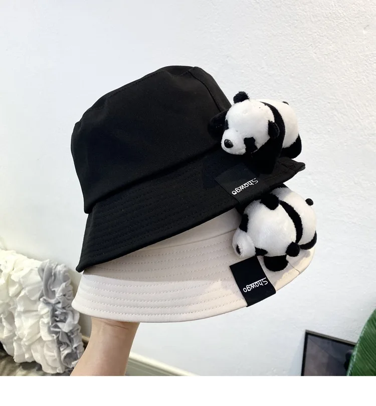 New chubby cartoon cute panda fisherman hat Japanese and Korean style designer niche bucket hat