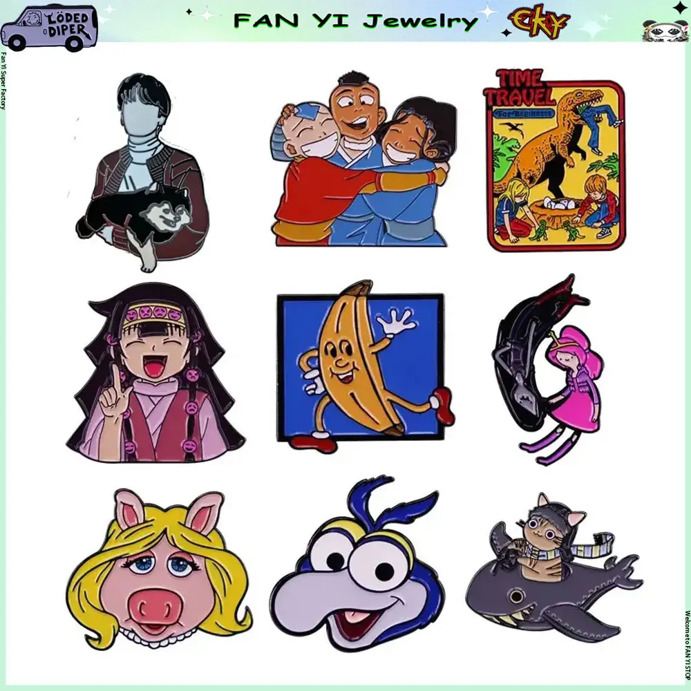 

Cute Cartoon Anime Metal Enamel Pins High Quality Lapel Brooch Hoodie Backpack Hat Badge Decorative Accessories Fans Gift