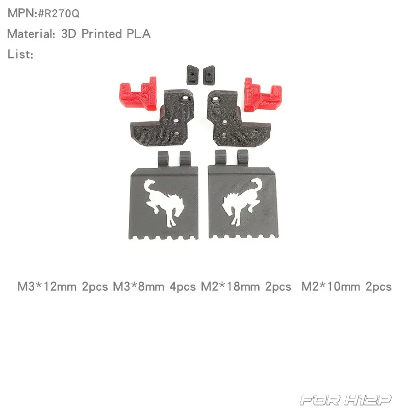 Rc Mud Flaps 1/12 Scale Plastic Rear Fender For H12p Bronco Crawler Simulation Modified Rc Car Accessories R270q