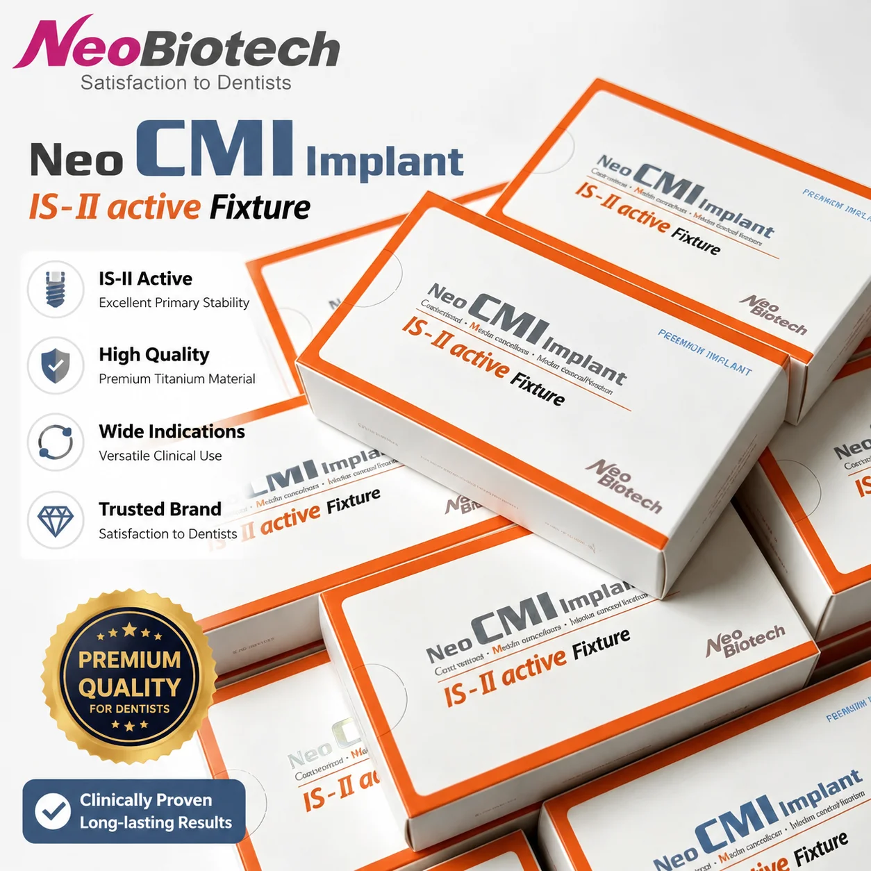

NeoBiotech Implant System Compatible Medical Grade Titanium Alloy Abutment Screw, Dental Accessories