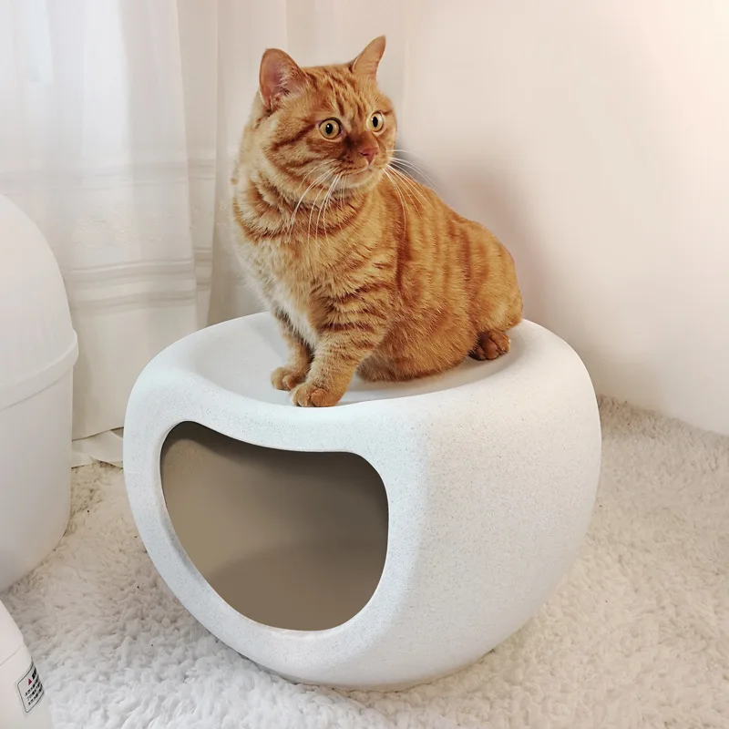 Multifunction Plastic Semi Enclosed Pet bed Stool Small Dog house Kennel Cat Nest Comfortable Cats Dog Beds Available All Season