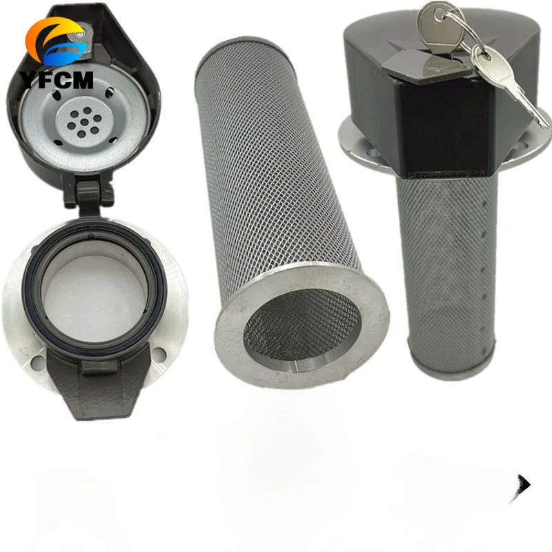 1 pcs Excavator Parts Diesel Fuel Tank Cap with Strainer for XCMG XE60 Longgong Xiagong SDLG Liugong Yuchai Xinyuan Excavator