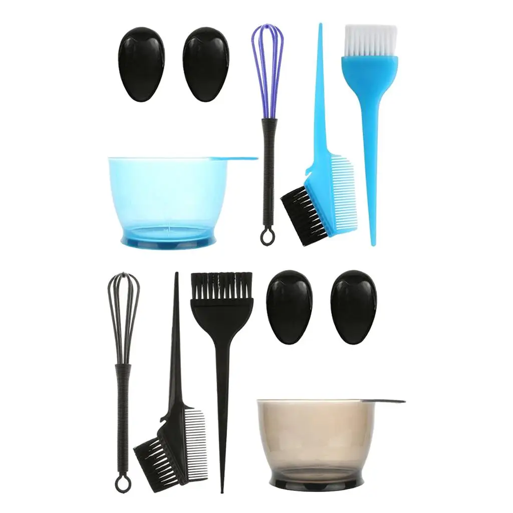 Hair Coloring Dyeing Comb Bowl Kit Set with Long Handle Brush for Salon and Home Hair Protection
