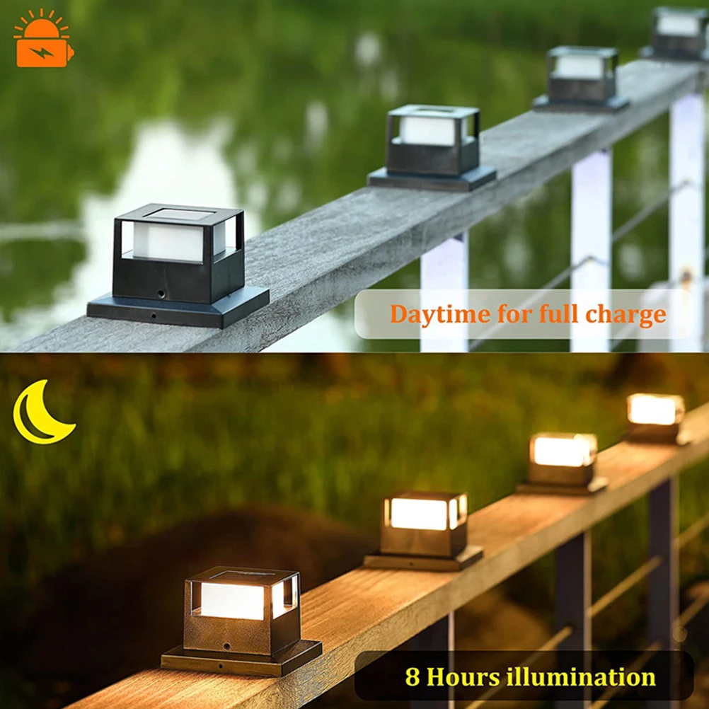 

Column Outdoor Post Lamp Waterproof IP44 Fence Light for Garden Patio Lawn Decoration Solar Lamp Outdoor for Yard