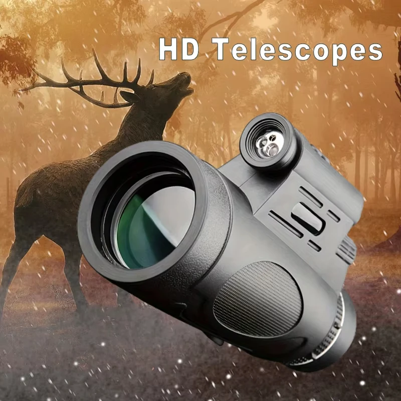 

12X50 Monocular Telescope Outdoor Night Illuminated Ipx4 Waterproof Monocular Handheld For Hunting Hiking And Birdwatch Outdoor