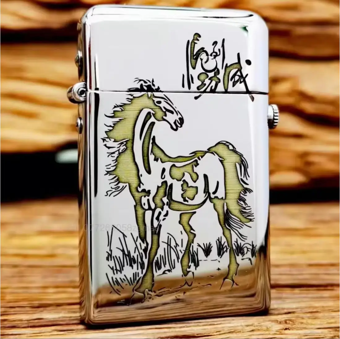 ZORRO Windproof Lighter Brass Bright Chrome Kerosenes One-click Ejection Ignition Exquisite Engraving Customizable