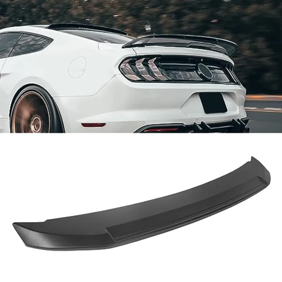 

Rear Trunk Spoiler Wing Compatible with 2010-2014 Ford Mustang Coupe Shelby GT500 Style Unpainted Black