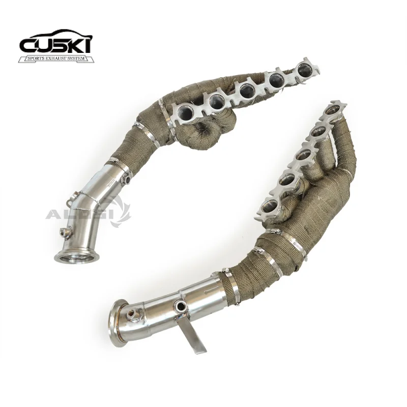 High-pressure exhaust pipe Exhaust Manifold Insulation Layer for Lamborghini Huracan EVO 5.2 2019-2024 Straight Through Exhaust