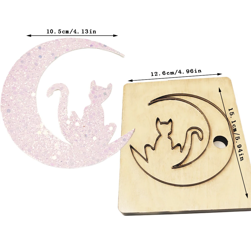 

1 шт., 10,5 см, форма для вырезания из кожи Moon Cat, для рукоделия, для изготовления брелоков, подвесок для сумок и изделий из кожи