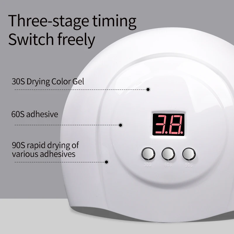 เครื่องอบเล็บยูวีแอลอีดีแบบพกพา สำหรับอบเจลขัดเงา อุปกรณ์ทำเล็บมือ