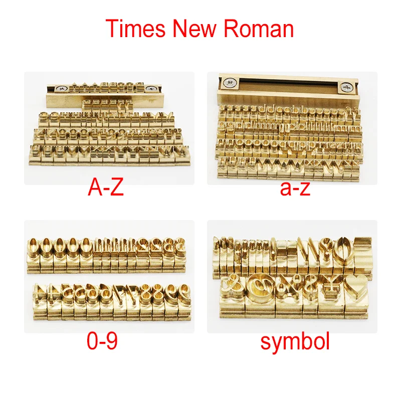 Leather Hot Stamping Special Seal Brass Letter Combination Embossed Stamp 26 Uppercase Lowercase Letters/numbers 0-9 Character