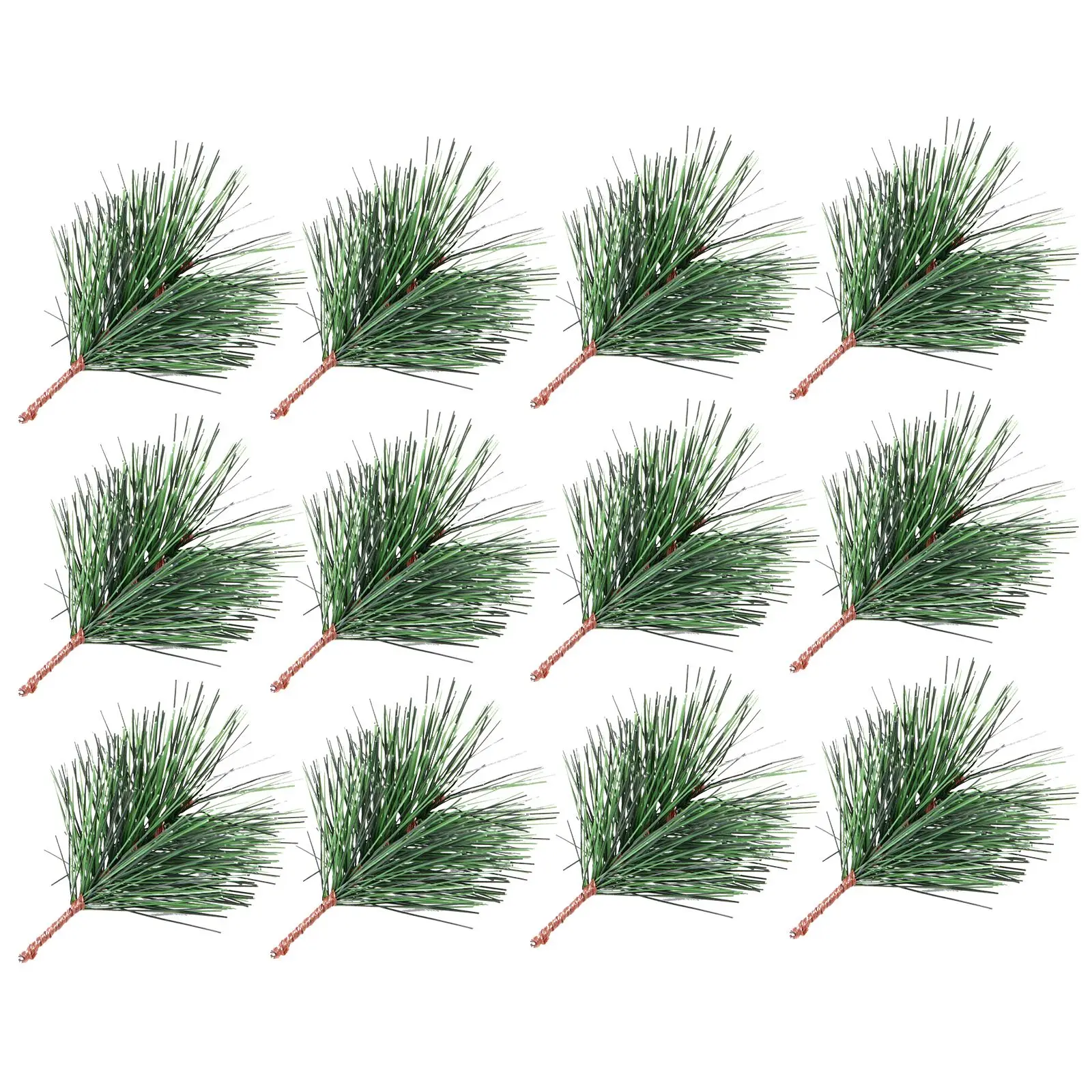 24 Pcs Christmas Artificial Pine Branch Faux Plants Christmas Crafts Needles Picks Simulation Christmas Pine Branches Decors