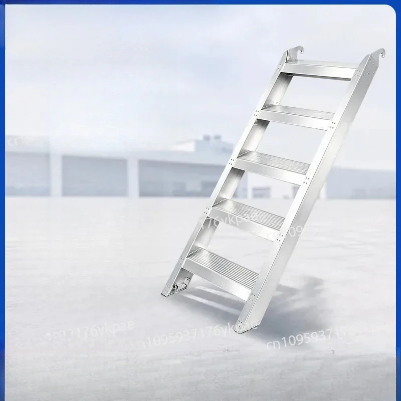 Camper Car Power Supply Car 1015 Aluminum Alloy Ladder with Folding Handrail Non-slip Portable