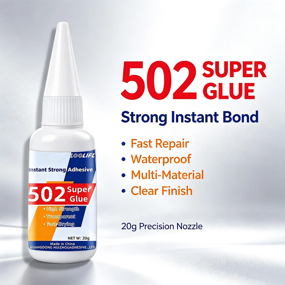 SuperGlue Instant Strong Adhesive Fast Drying Waterproof Clear Glue For Plastic Metal Wood Ceramic Leather Multi Material Repair