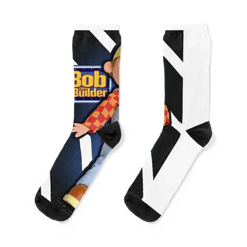 

Bob The Builder with shadow Socks sports and leisure anime hockey designer brand Men's Socks Luxury Women's