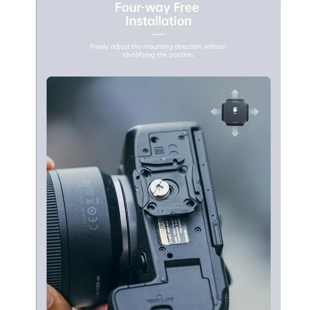 FALCAM F38 V2 3142 Base de alça de ombro Base de liberação rápida, kit de alça de ombro F38