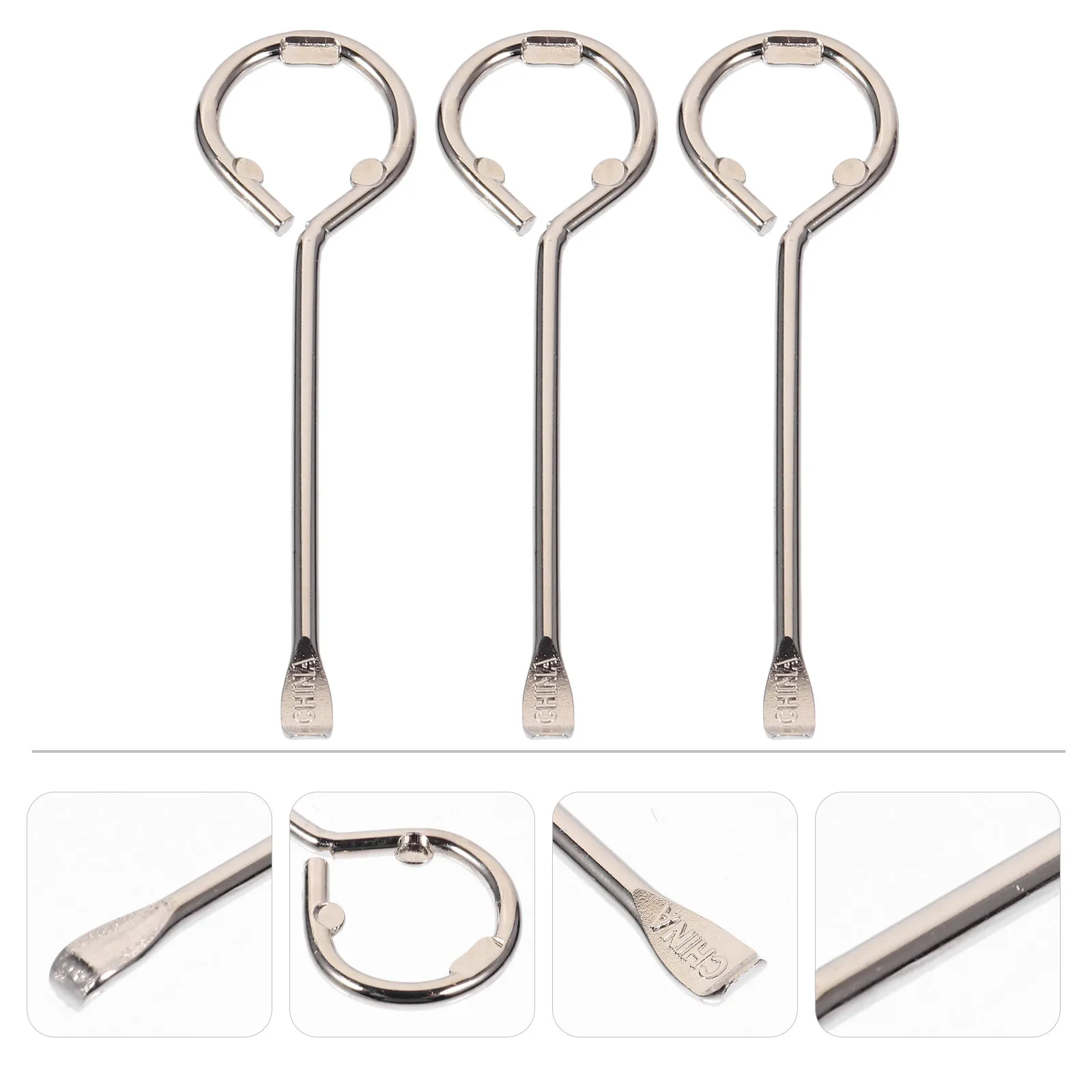 3Pcs Oil Paint Bucket Opener Heavy Duty Iron Can Opener Easy Use Paint Lid Lifter Industrial Bucket Lid Opening Tool