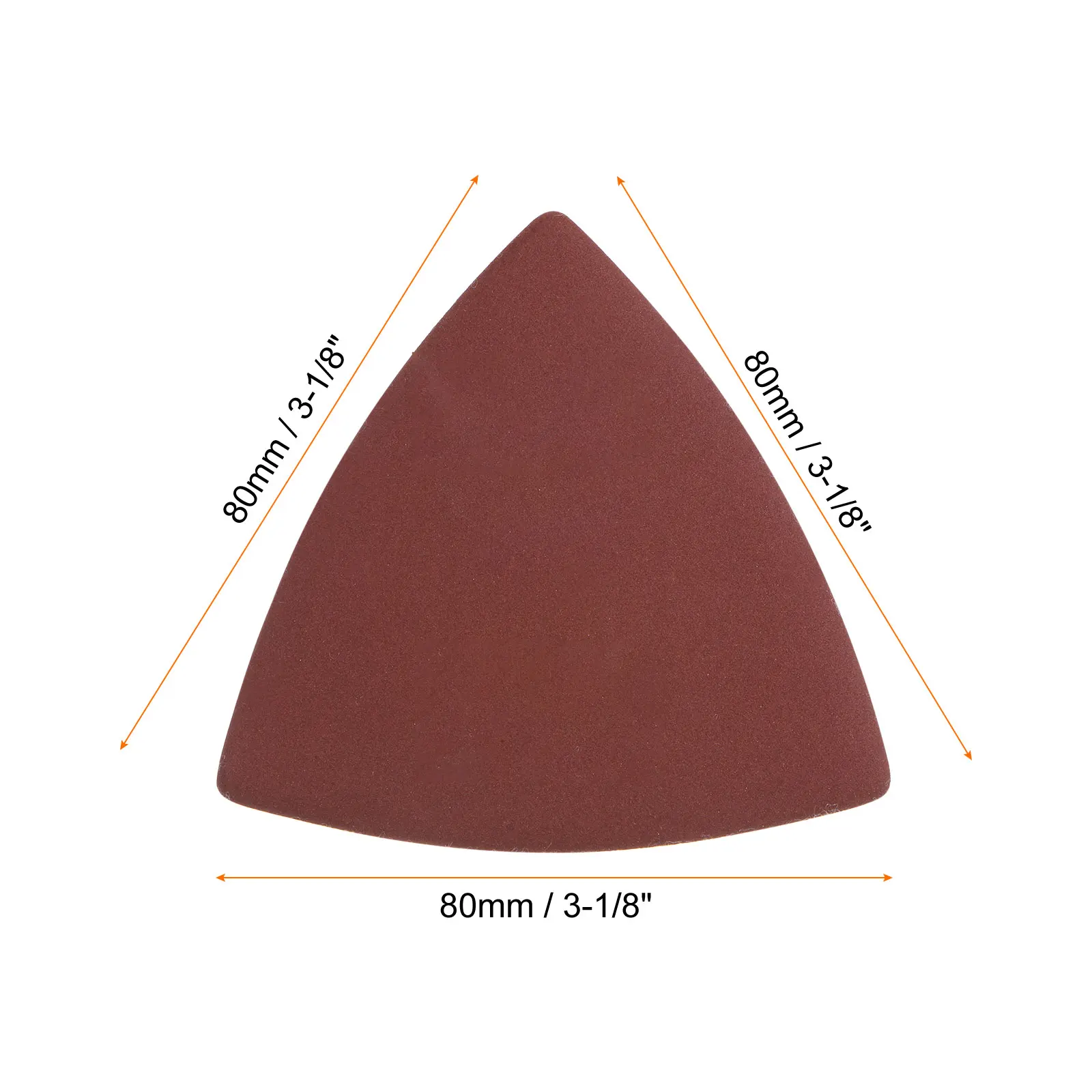 320/400/600/800/1000/1200 Grits 80mm Aluminum Oxide Triangular Sandpapers