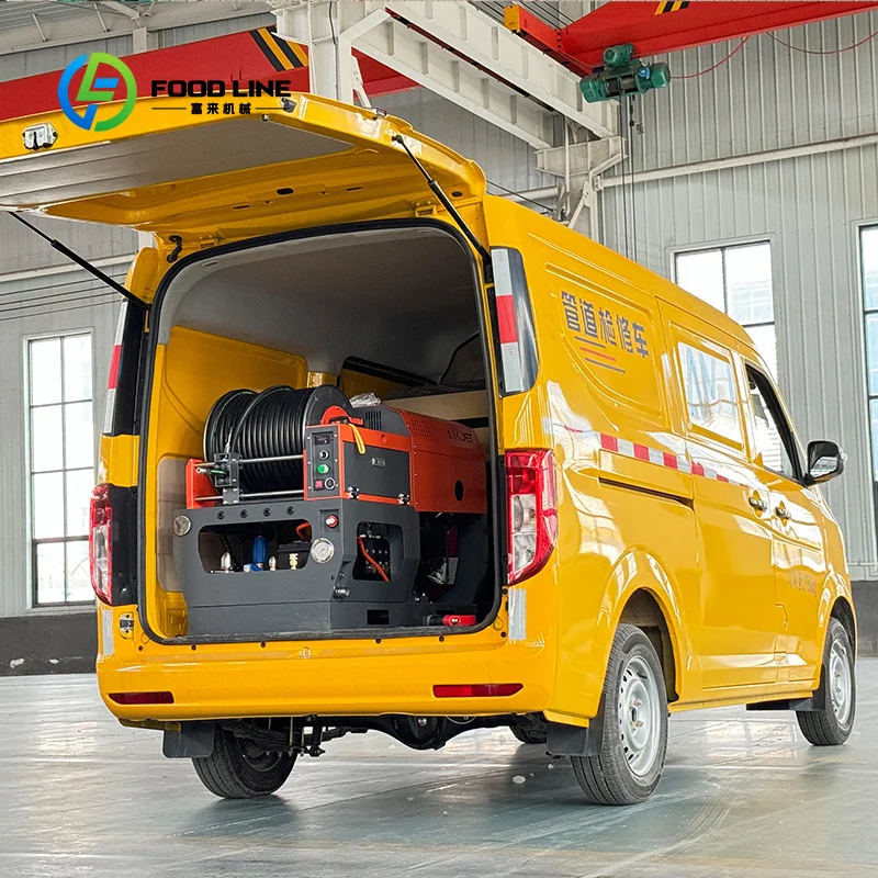 Customized heavy duty sewer jet washer drain clearing machine skid‑mount framework for large scale underground pipeline projects